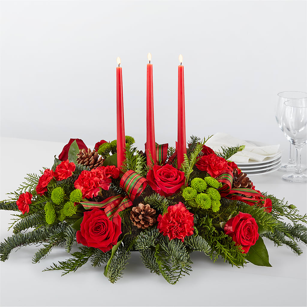 By the Candlelight Centerpiece – Harpers House Of Flowers, Goldsboro NC