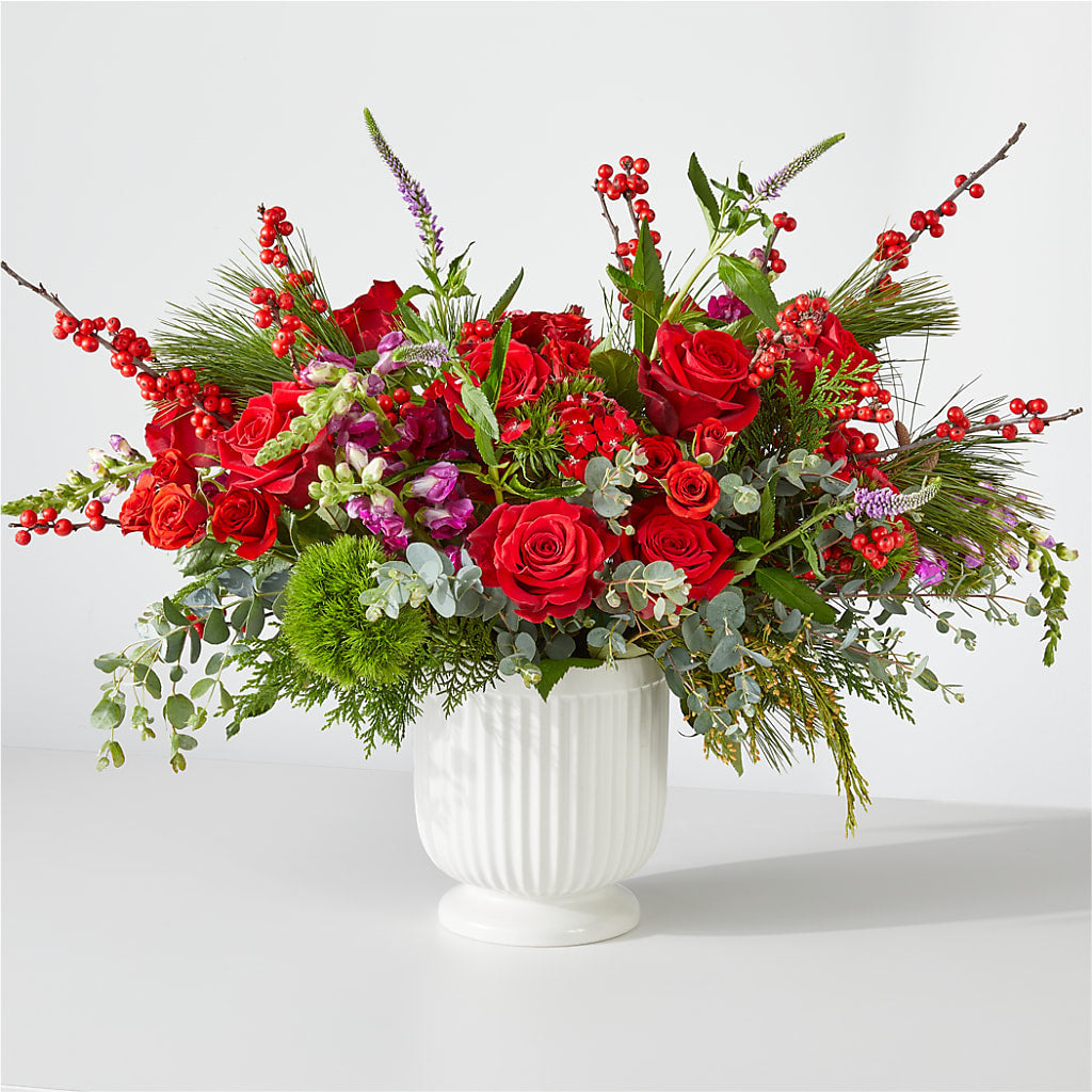 Big Red Bow Bouquet – Harpers House Of Flowers, Goldsboro NC