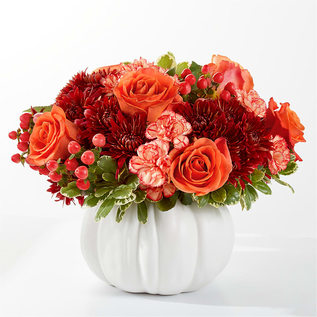 Autumn Air Pumpkin Bouquet – Harpers House Of Flowers, Goldsboro NC