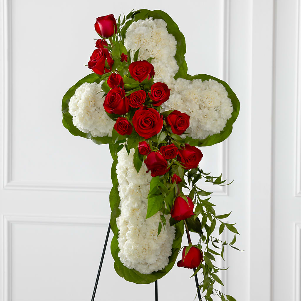 Floral Cross Easel – Harpers House Of Flowers, Goldsboro NC