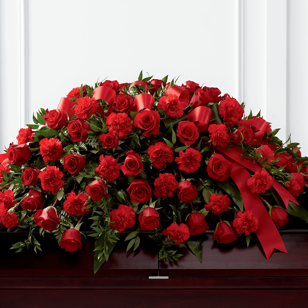 Tribute of Life Casket Spray – Harpers House Of Flowers, Goldsboro NC