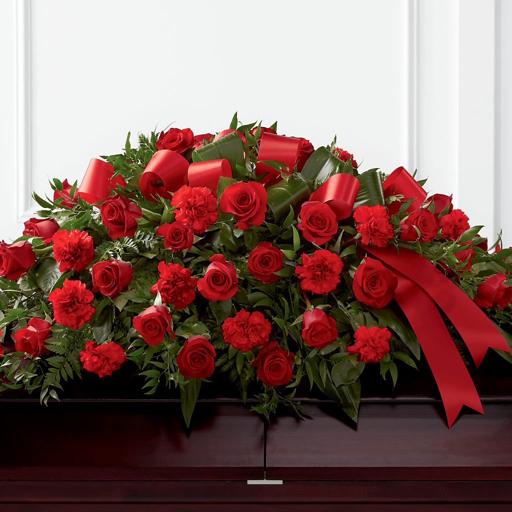 Tribute of Life Casket Spray – Harpers House Of Flowers, Goldsboro NC