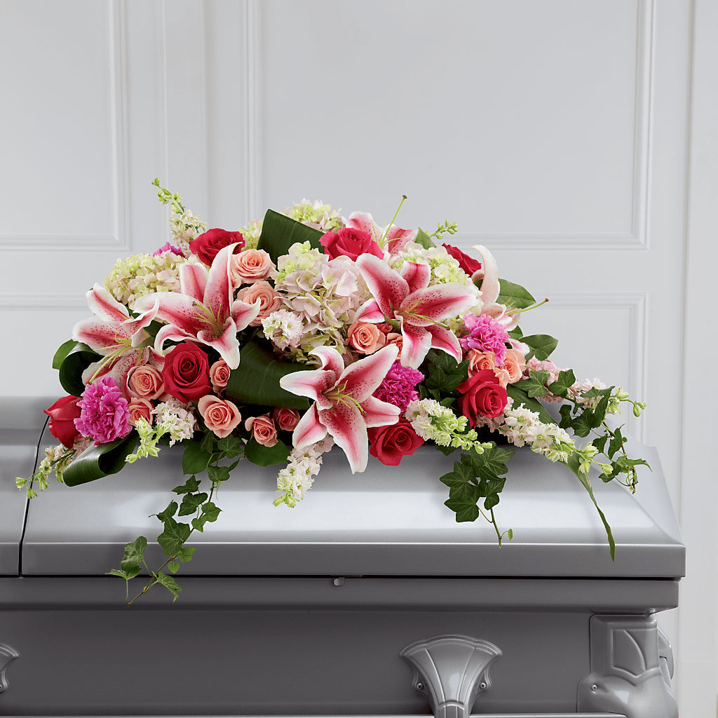 Splendid Grace Casket Spray – Harpers House Of Flowers, Goldsboro NC