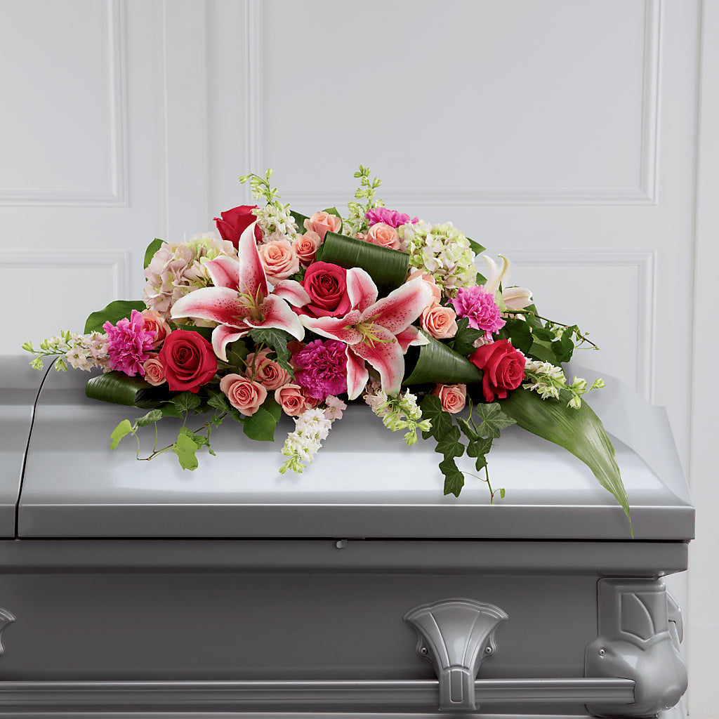 Splendid Grace Casket Spray – Harpers House Of Flowers, Goldsboro NC