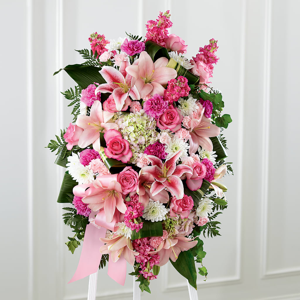 Comforting Standing Spray – Harpers House Of Flowers, Goldsboro NC