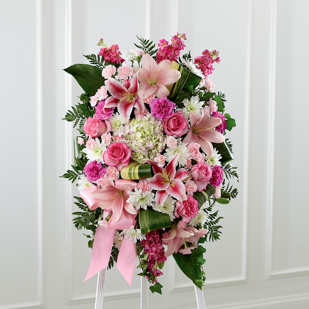 Comforting Standing Spray – Harpers House Of Flowers, Goldsboro NC