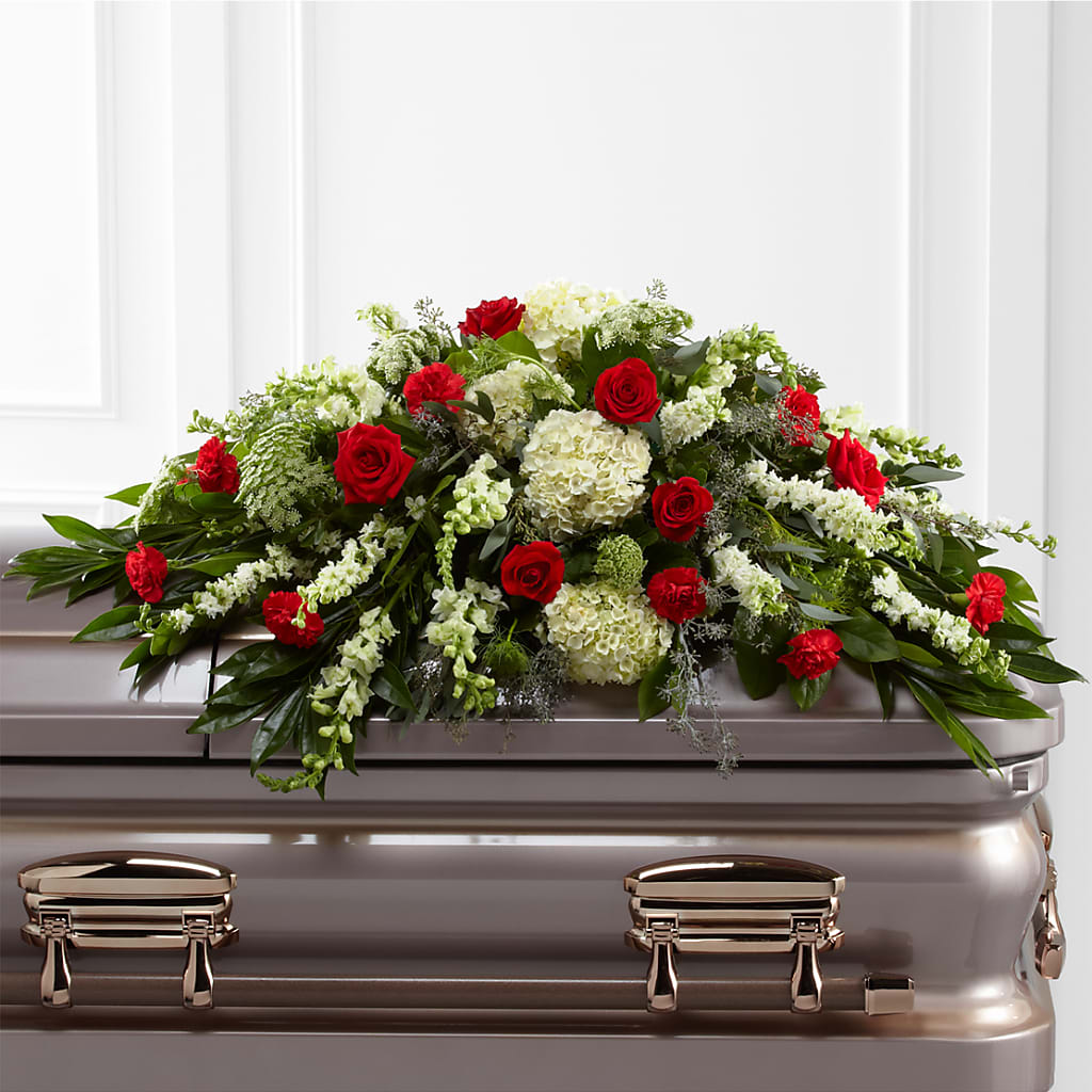 Sincerity Casket Spray – Harpers House Of Flowers, Goldsboro NC