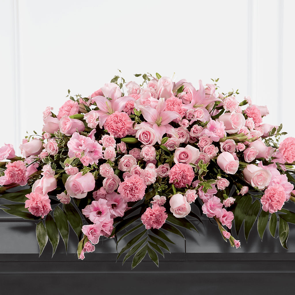 Garden of Comfort Casket Spray (Standard) – Harpers House Of Flowers, Goldsboro NC