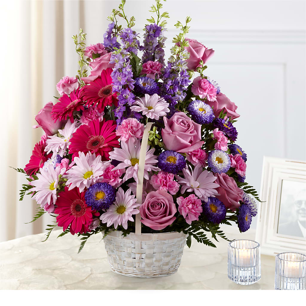 Pastel Peace Basket – Harpers House Of Flowers, Goldsboro NC