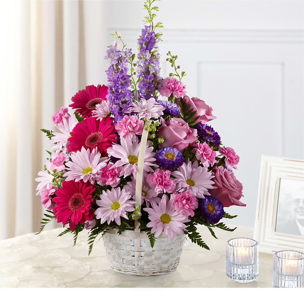 Pastel Peace Basket – Harpers House Of Flowers, Goldsboro NC