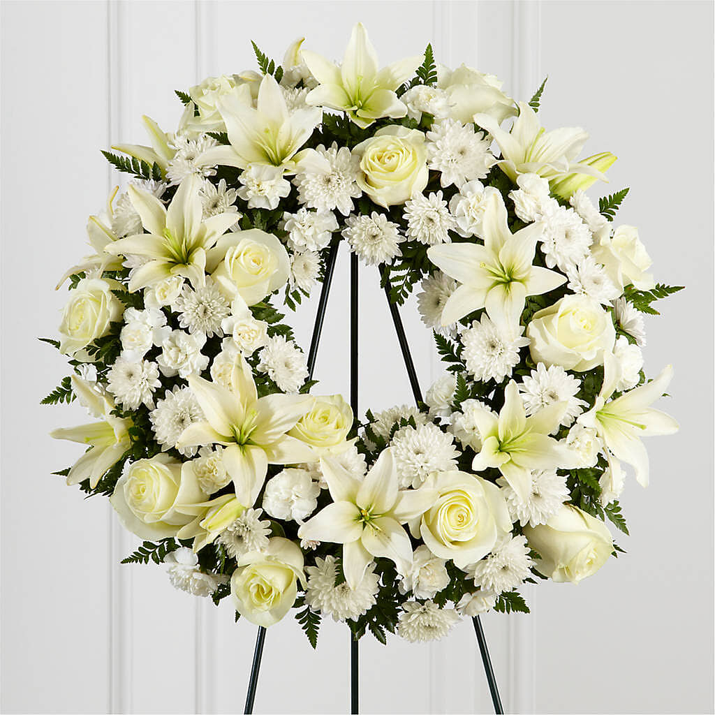 Treasured Tribute Wreath – Harpers House Of Flowers, Goldsboro NC