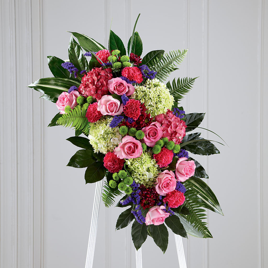 Refreshing Mix Standing Spray – Harpers House Of Flowers, Goldsboro NC