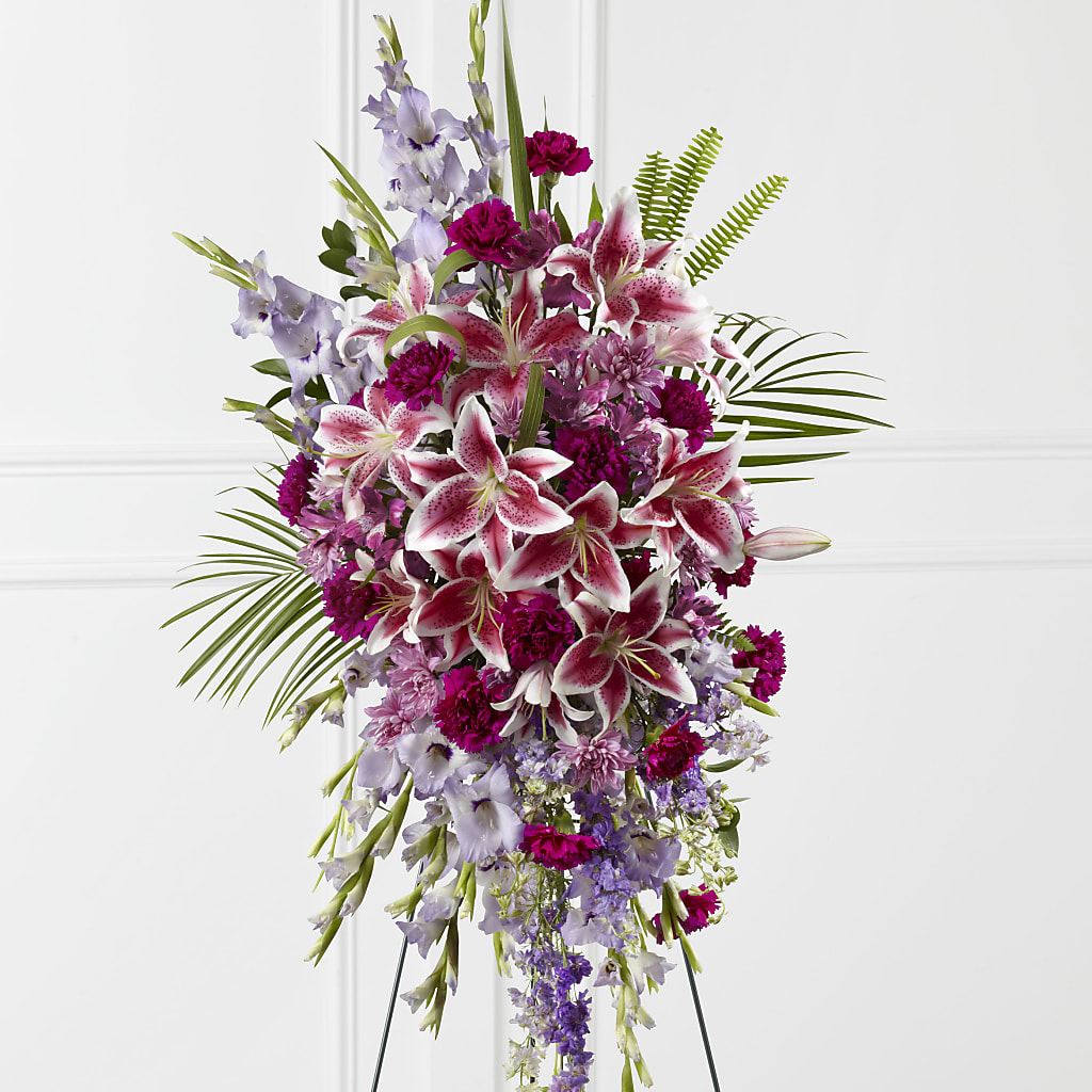 Tender Touch Standing Spray – Harpers House Of Flowers, Goldsboro NC
