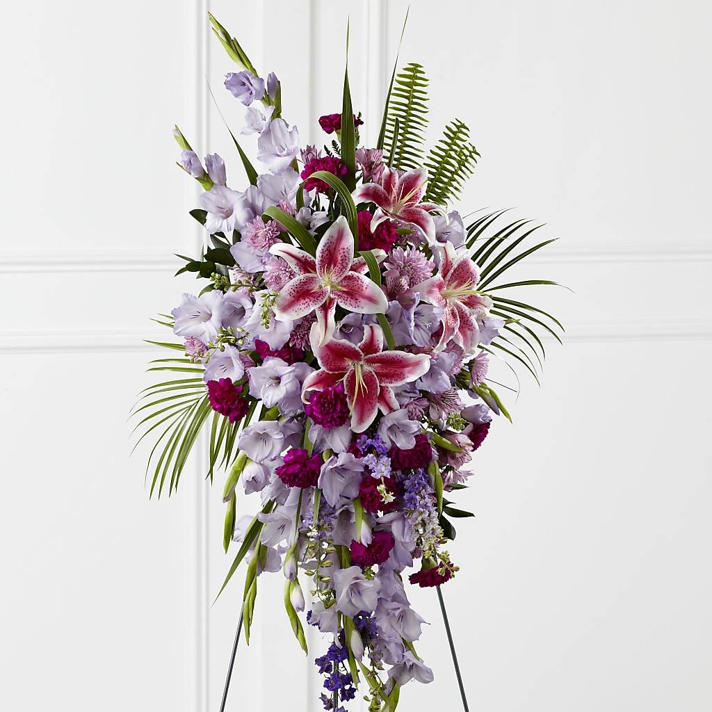 Tender Touch Standing Spray – Harpers House Of Flowers, Goldsboro NC