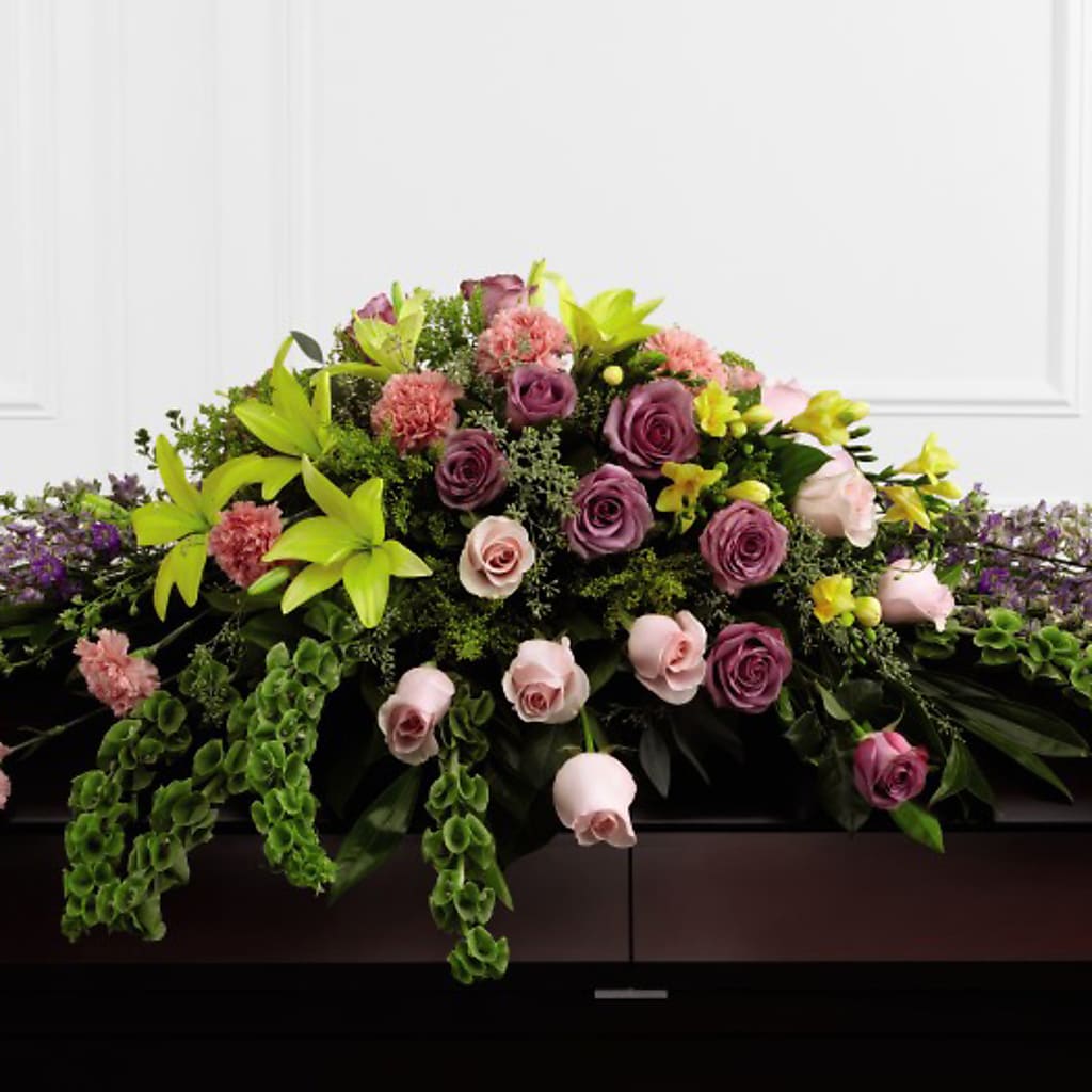 Forever Beloved Casket Spray – Harpers House Of Flowers, Goldsboro NC