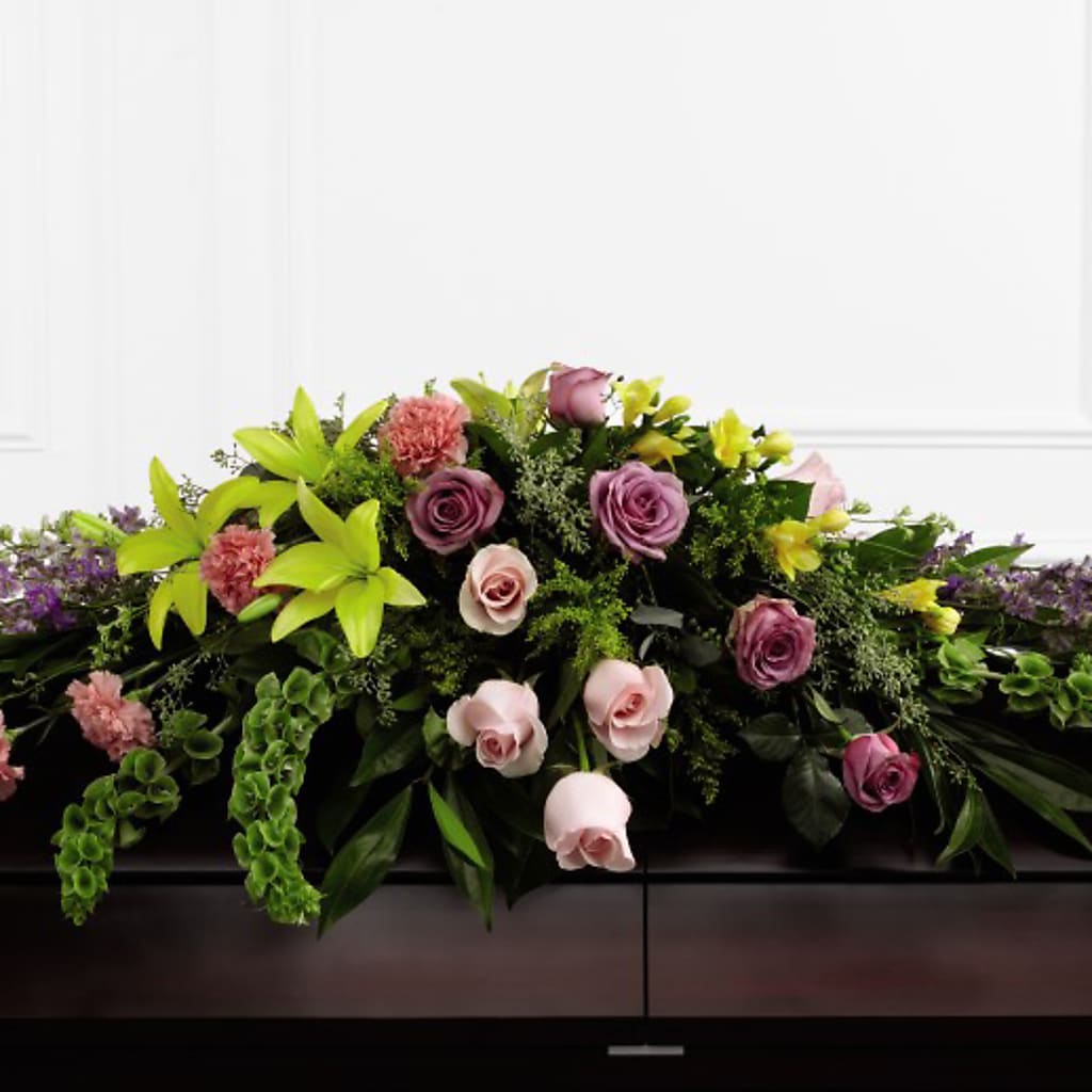 Forever Beloved Casket Spray – Harpers House Of Flowers, Goldsboro NC
