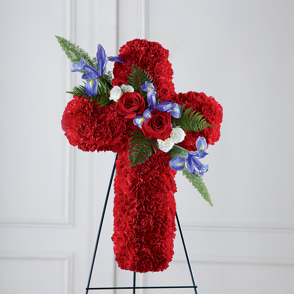 Faithful Hero Floral Cross – Harpers House Of Flowers, Goldsboro NC
