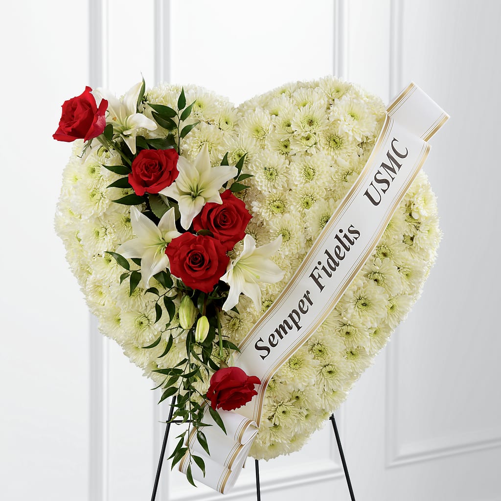 Heartfelt Hero Standing Heart – Harpers House Of Flowers, Goldsboro NC