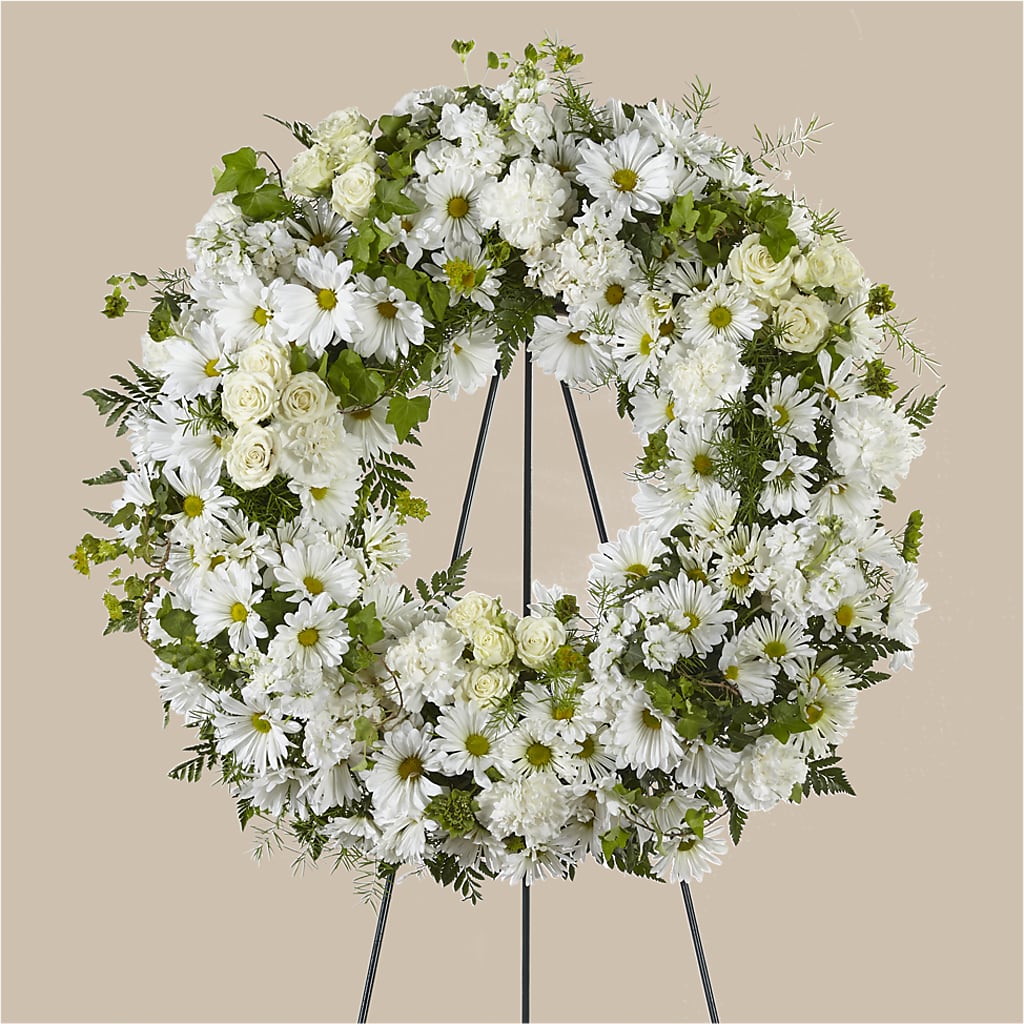 Faithful Wishes Wreath – Harpers House Of Flowers, Goldsboro NC