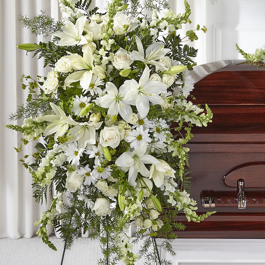 Loving Thoughts Standing Spray – Harpers House Of Flowers, Goldsboro NC