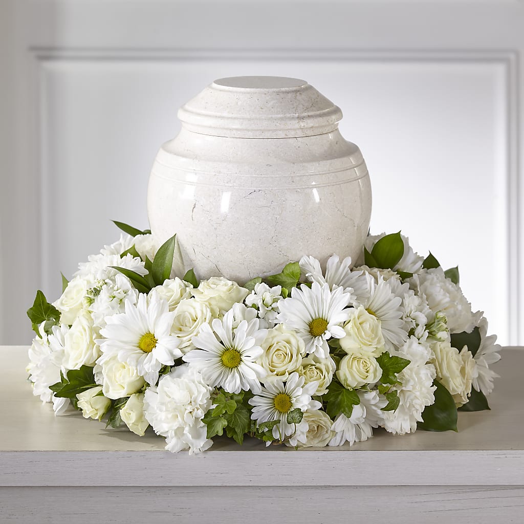 Ivory Gardens Cremation Adornment – Harpers House Of Flowers, Goldsboro NC