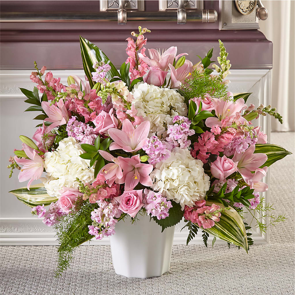 Simply Serene Floor Basket – Harpers House Of Flowers, Goldsboro NC