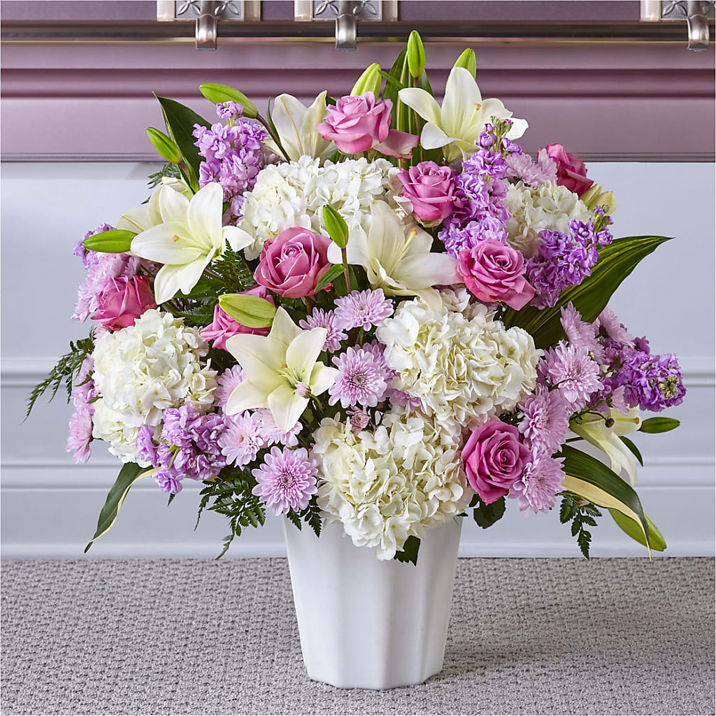 Heaven Sent Floor Basket – Harpers House Of Flowers, Goldsboro NC