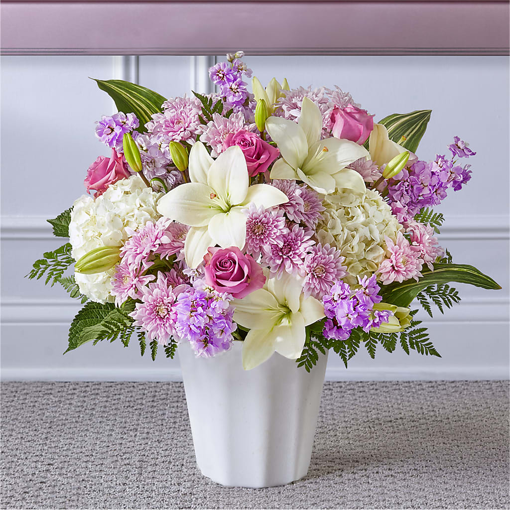 Heaven Sent Floor Basket – Harpers House Of Flowers, Goldsboro NC
