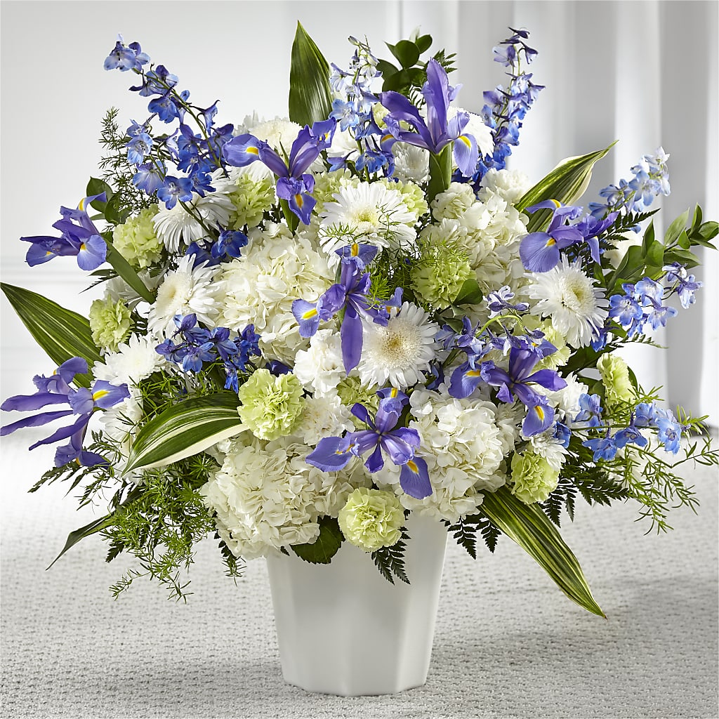 Soft Serenity Floor Basket – Harpers House Of Flowers, Goldsboro NC