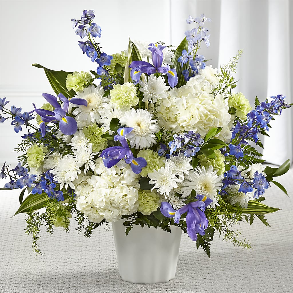 Soft Serenity Floor Basket – Harpers House Of Flowers, Goldsboro NC