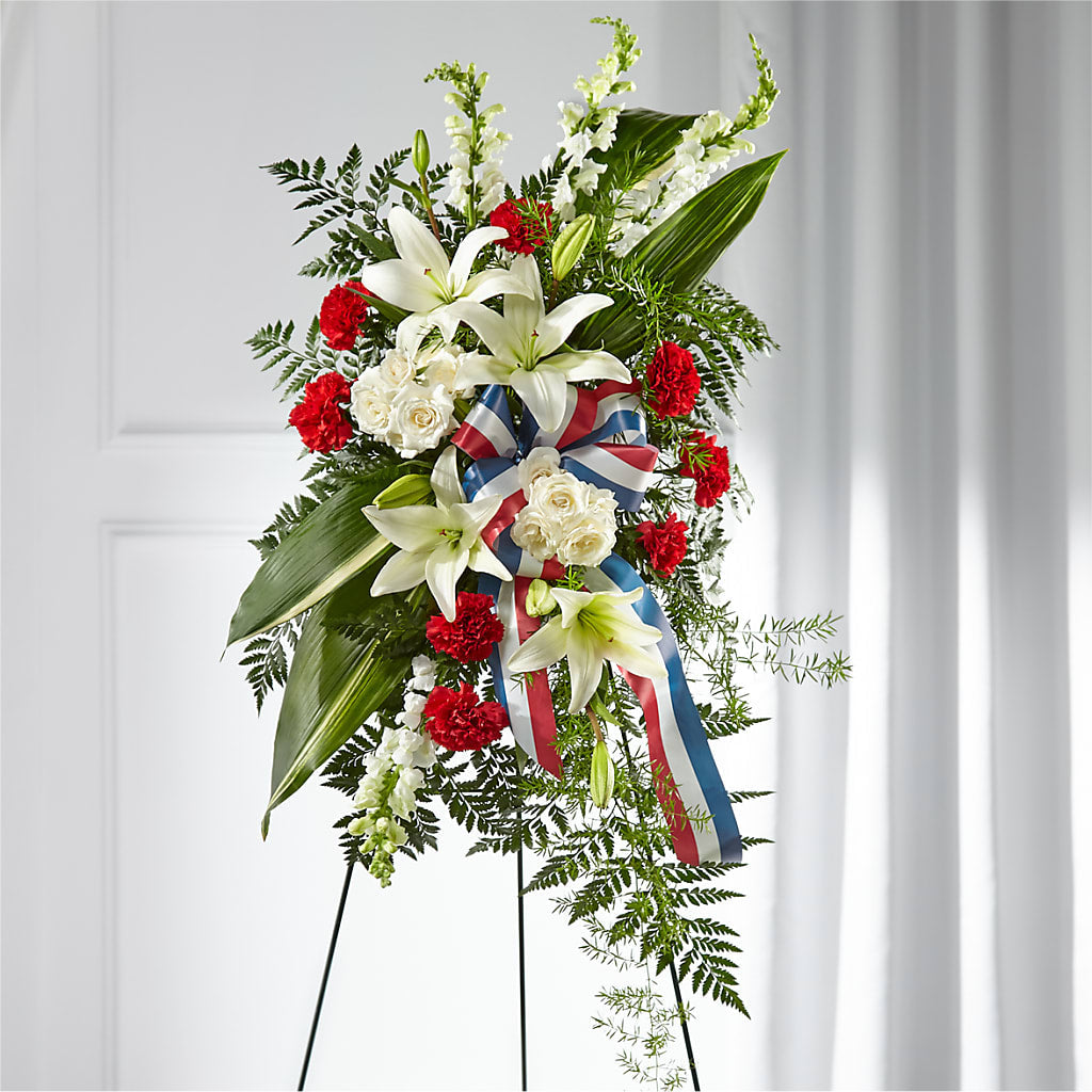 Stars of Life Standing Spray – Harpers House Of Flowers, Goldsboro NC