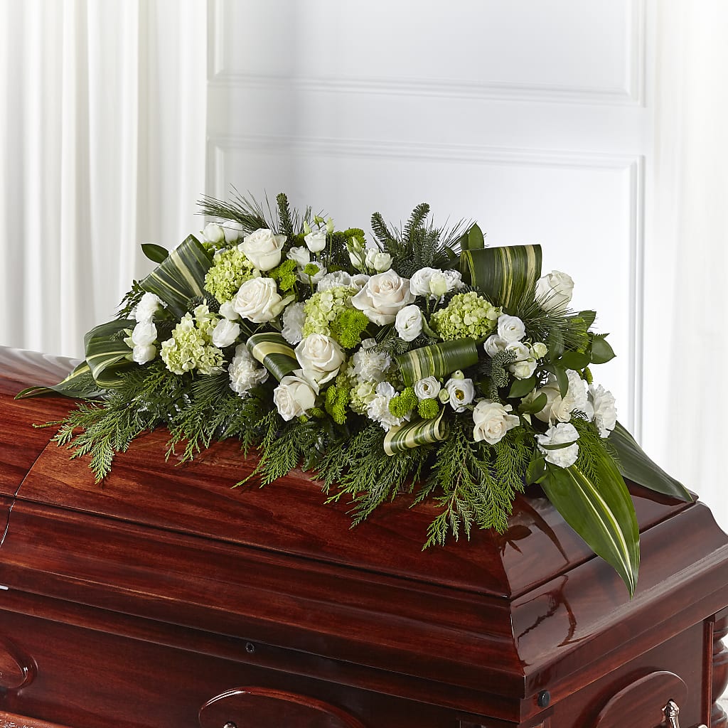Hopeful Gesture Casket Spray – Harpers House Of Flowers, Goldsboro NC