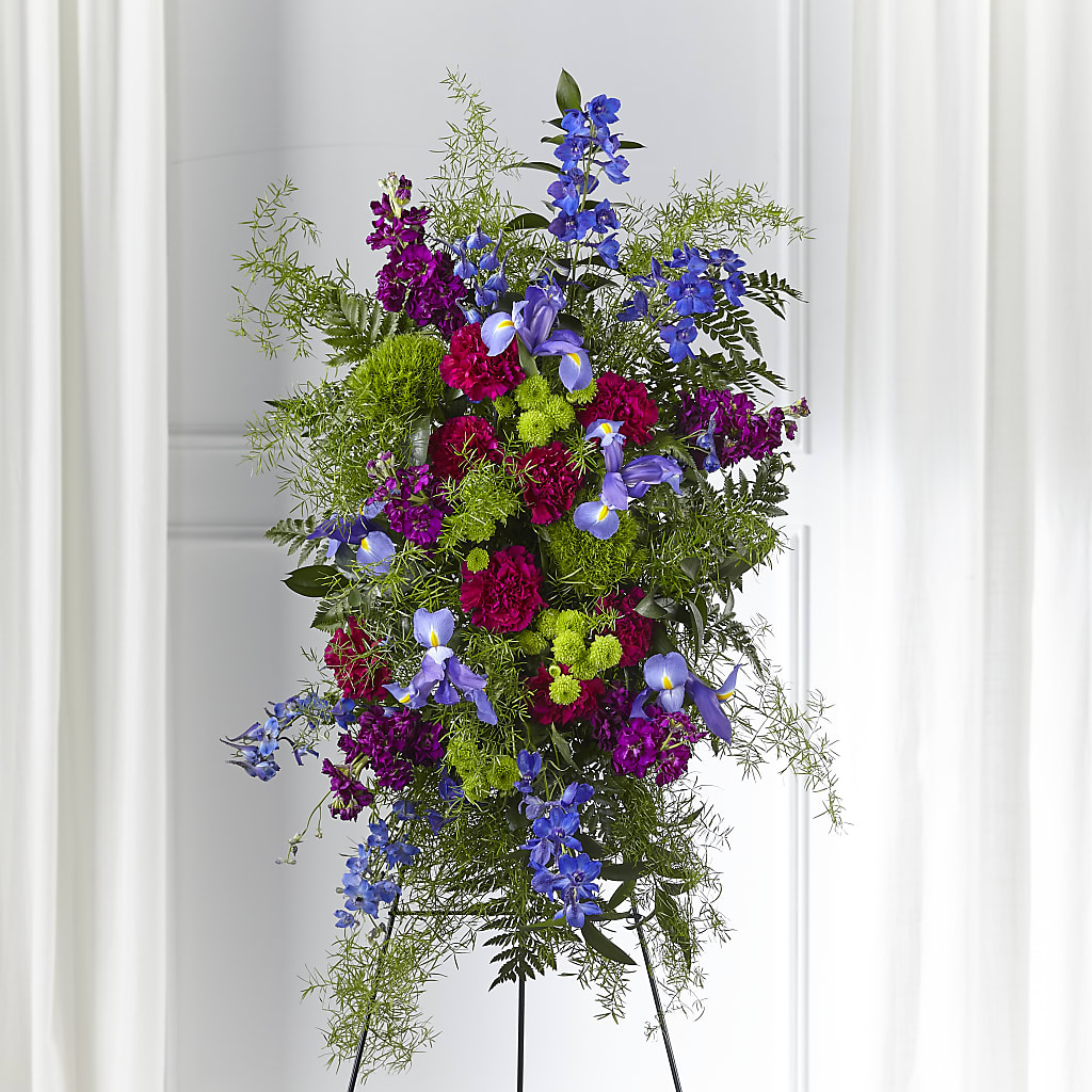 Heavenly Skies Standing Spray – Harpers House Of Flowers, Goldsboro NC