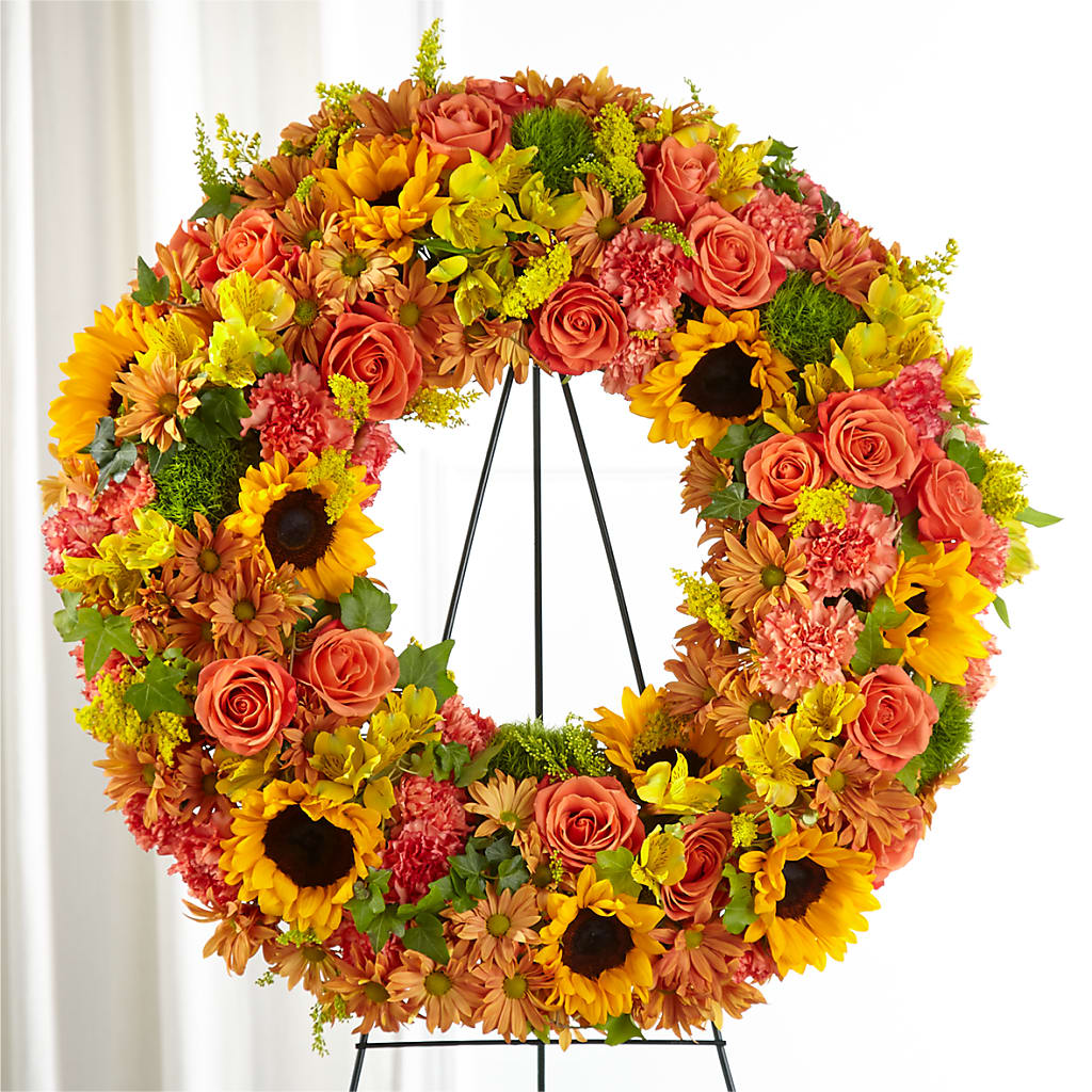 Autumnal Memories Wreath (Standard) – Harpers House Of Flowers, Goldsboro NC