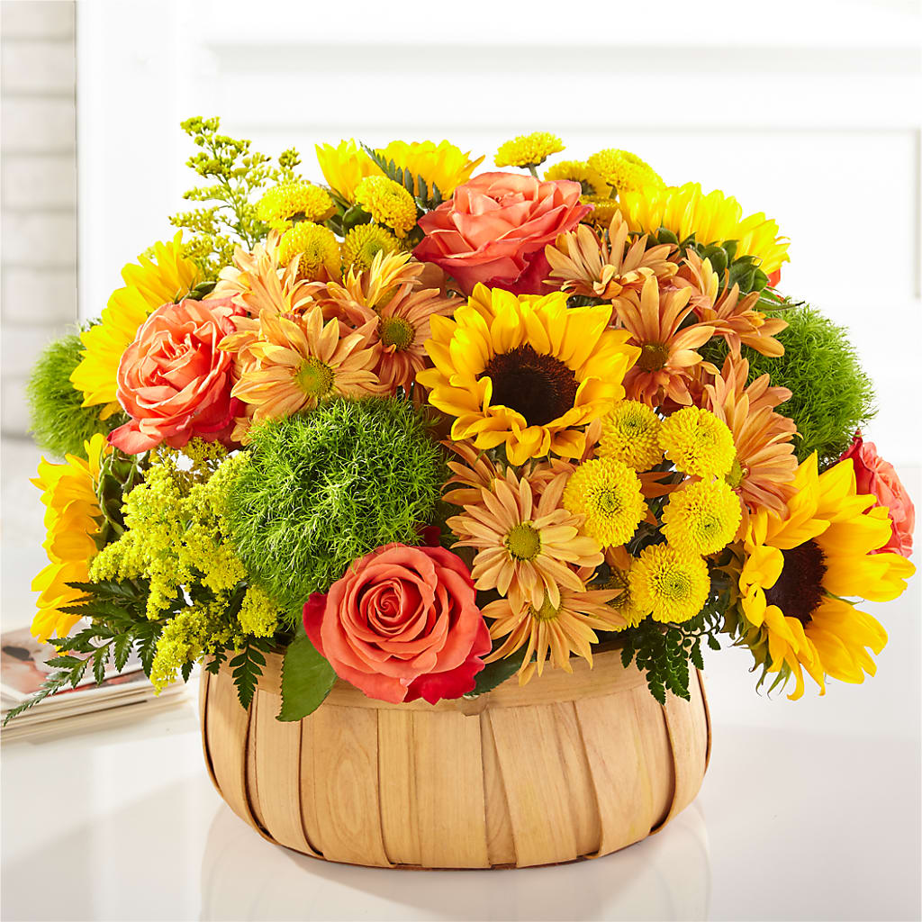 Harvest Sunflower Basket – Harpers House Of Flowers, Goldsboro NC