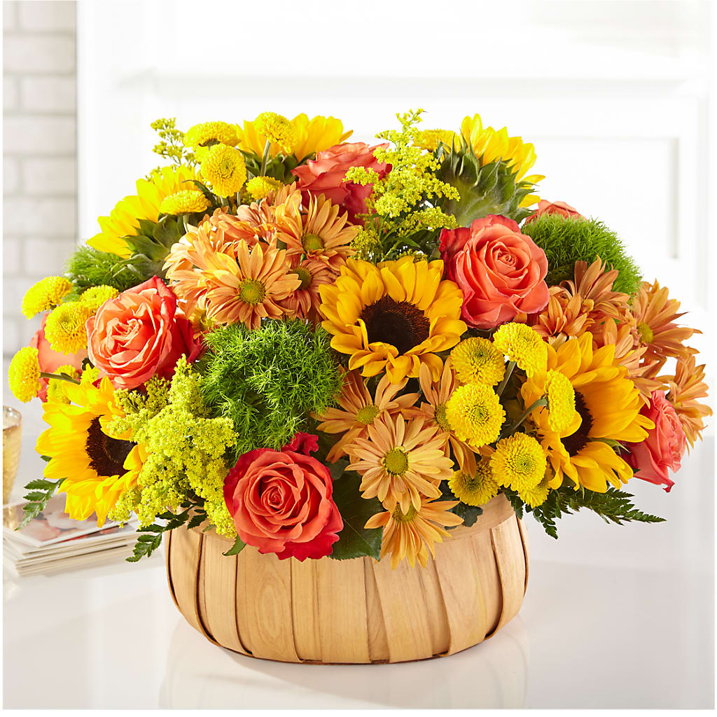 Harvest Sunflower Basket – Harpers House Of Flowers, Goldsboro NC