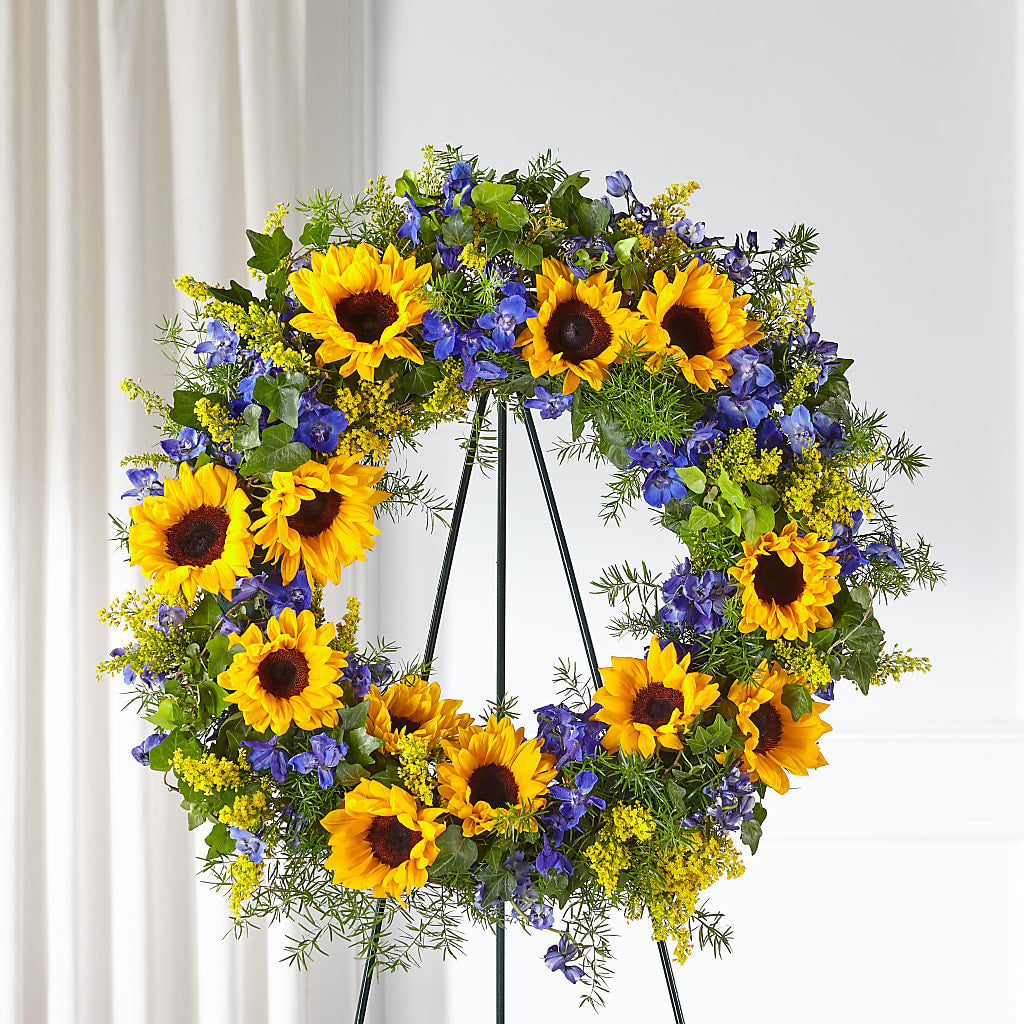 Bright Rays Wreath – Harpers House Of Flowers, Goldsboro NC
