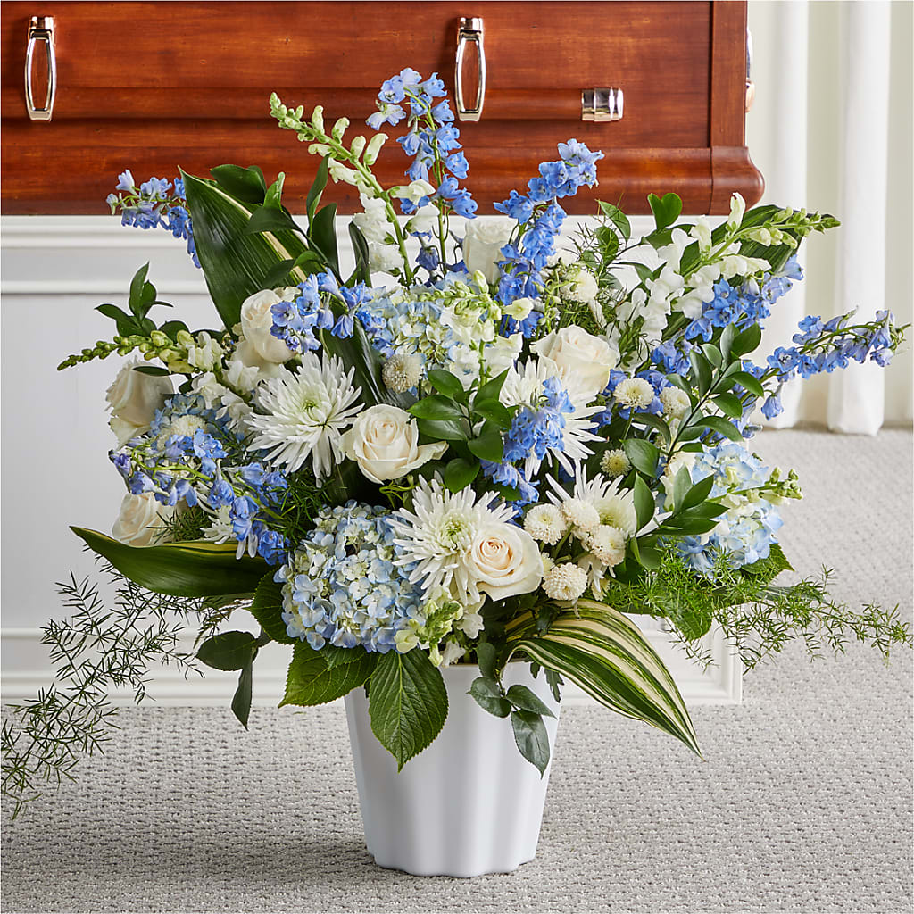 Everlasting Memories Floor Basket – Harpers House Of Flowers, Goldsboro NC