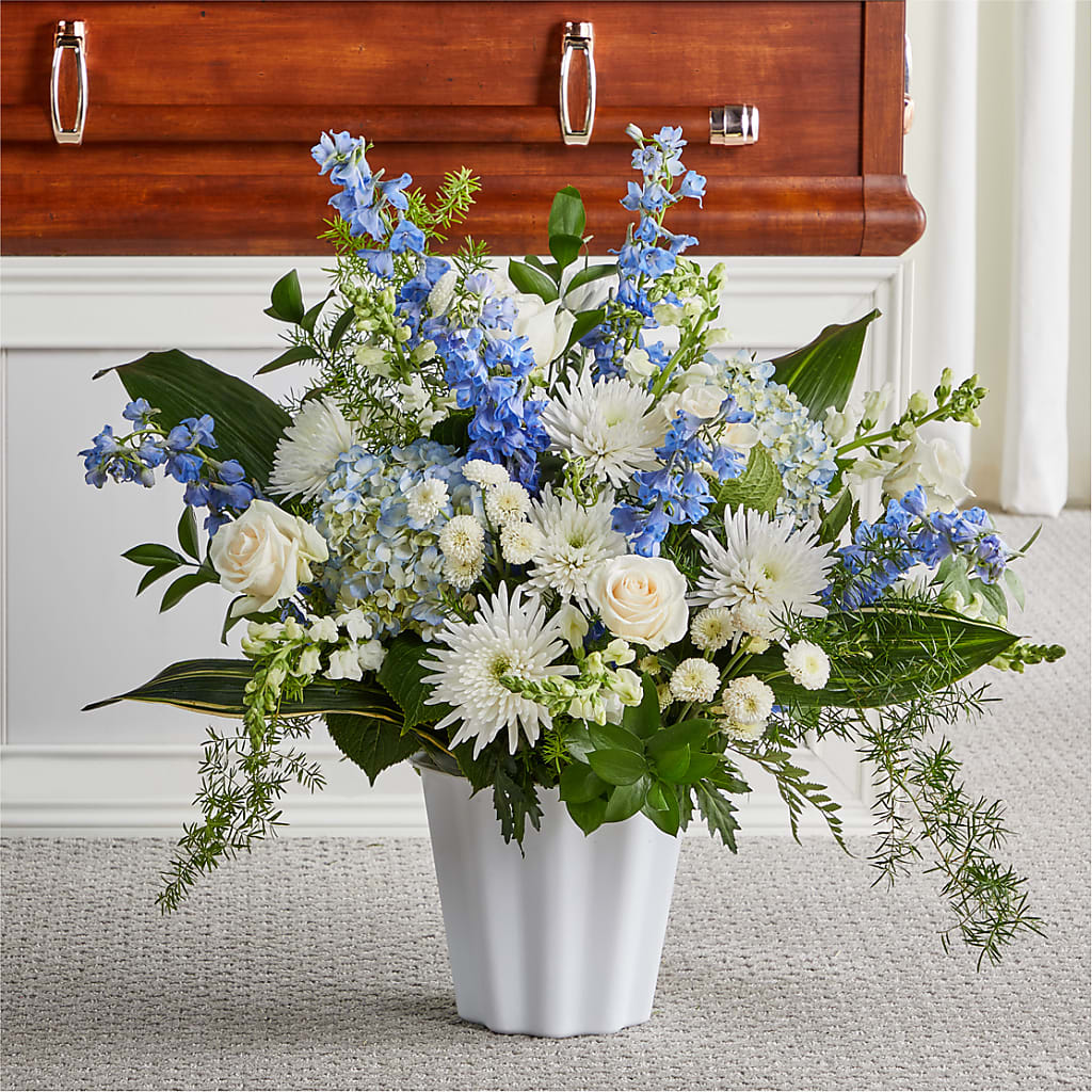 Everlasting Memories Floor Basket – Harpers House Of Flowers, Goldsboro NC