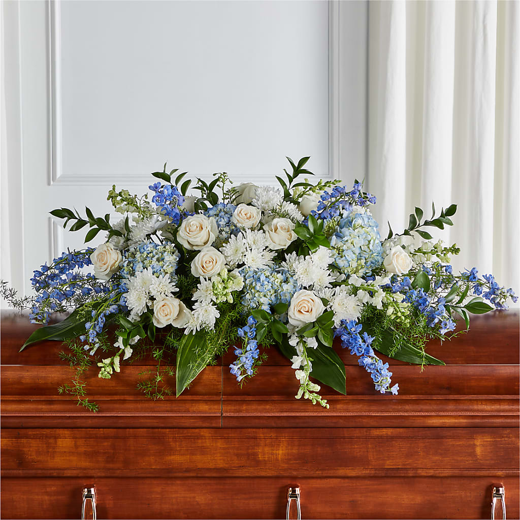 Timeless Essence Casket Spray – Harpers House Of Flowers, Goldsboro NC