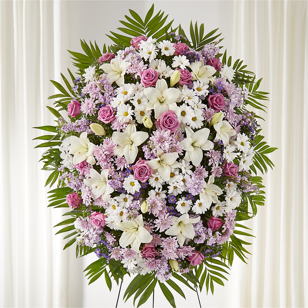 Surrounded by Love Standing Spray – Harpers House Of Flowers, Goldsboro NC