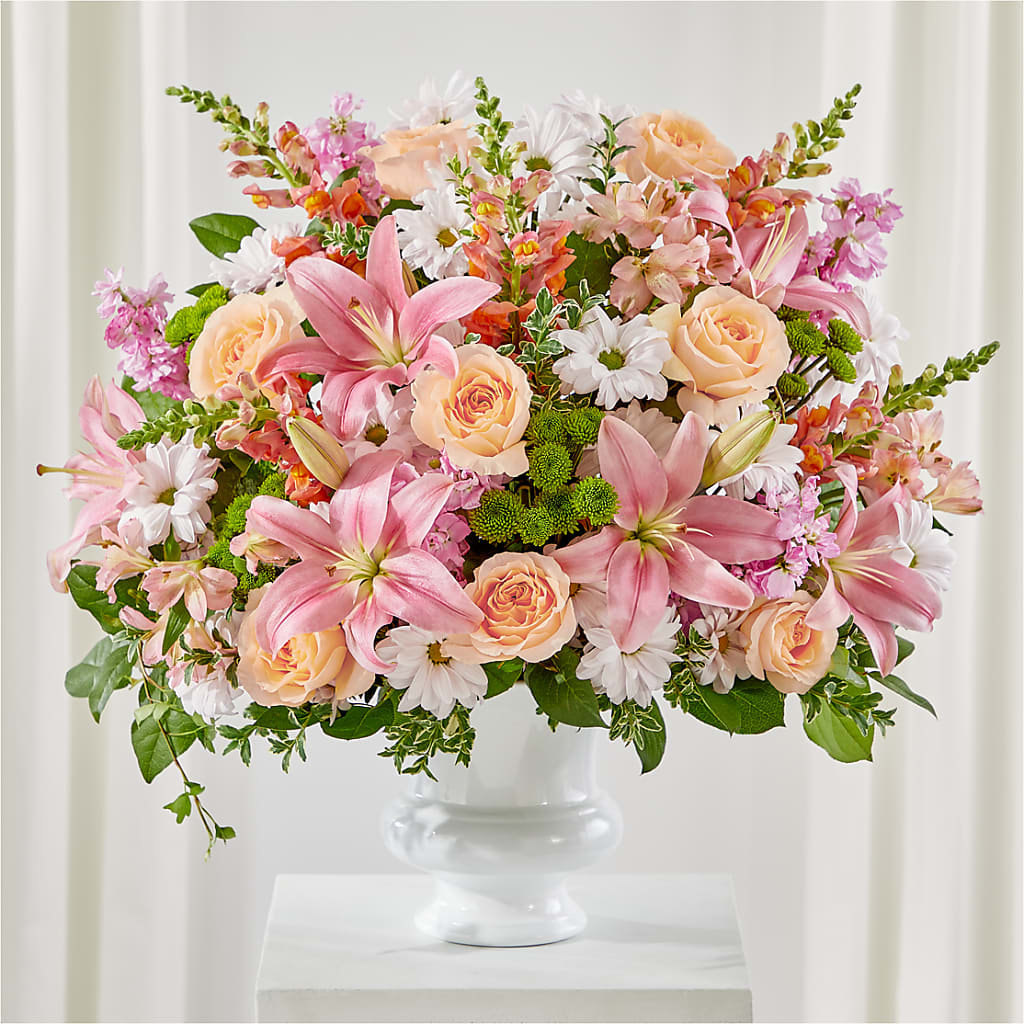 Heartfelt Gesture Urn Arrangement – Harpers House Of Flowers, Goldsboro NC