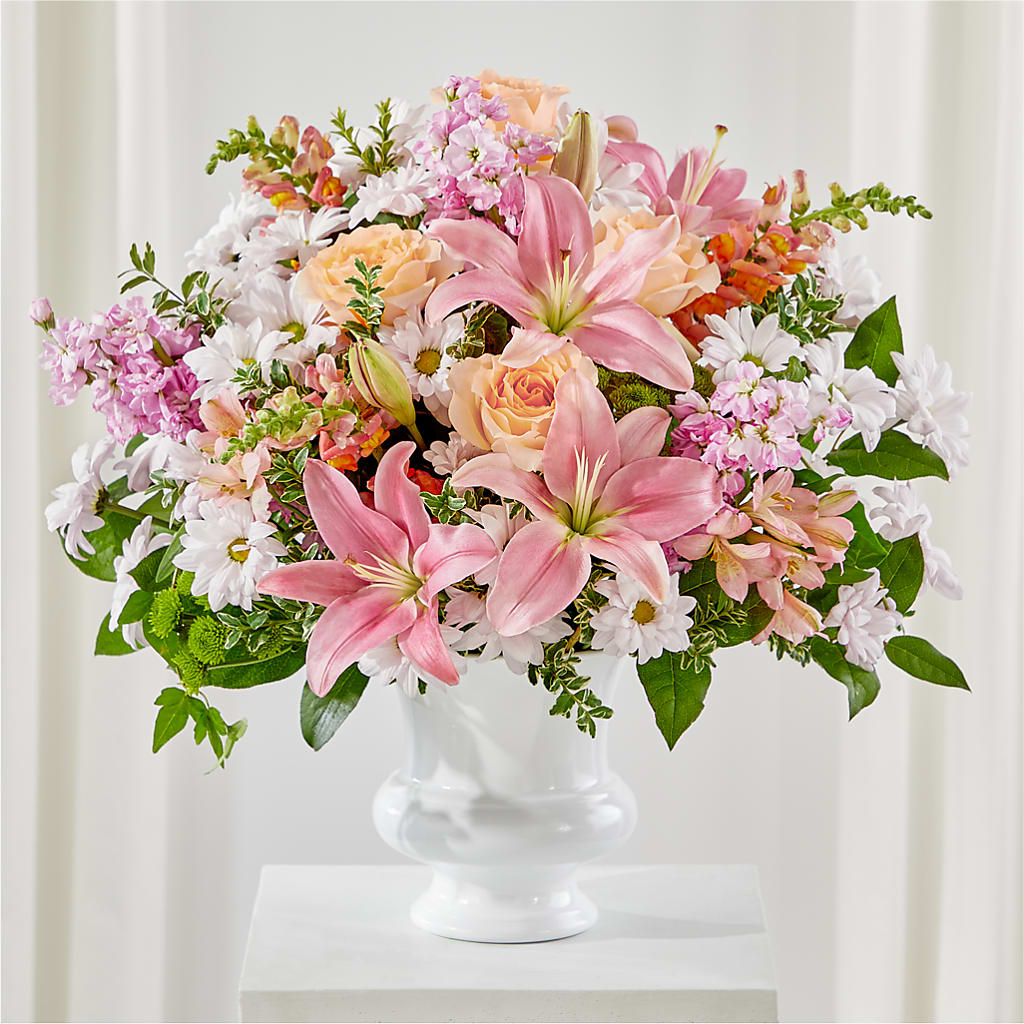 Heartfelt Gesture Urn Arrangement – Harpers House Of Flowers, Goldsboro NC