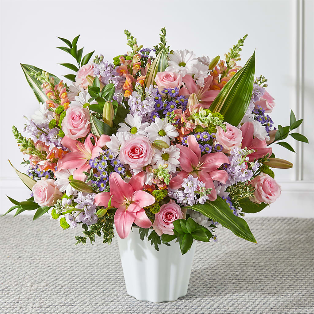 Abundant Compassion Floor Basket – Harpers House Of Flowers, Goldsboro NC