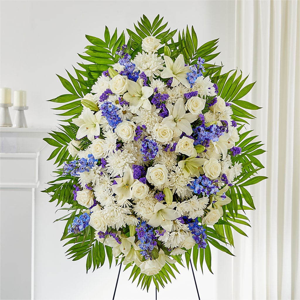 At Rest Standing Spray – Harpers House Of Flowers, Goldsboro NC