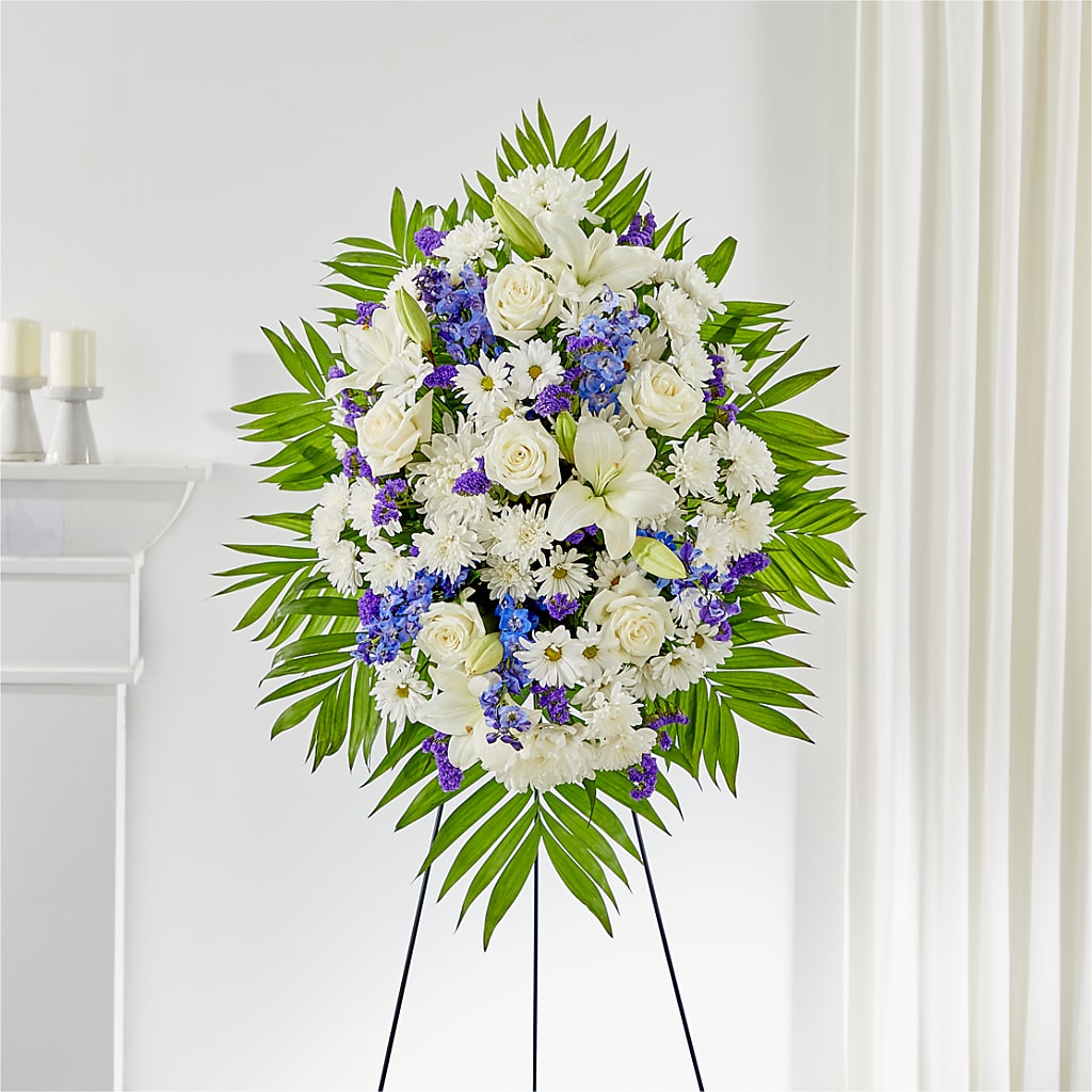 At Rest Standing Spray – Harpers House Of Flowers, Goldsboro NC
