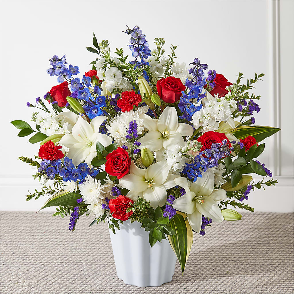 Consoled Floor Basket – Harpers House Of Flowers, Goldsboro NC
