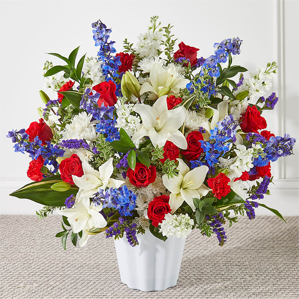 Consoled Floor Basket – Harpers House Of Flowers, Goldsboro NC