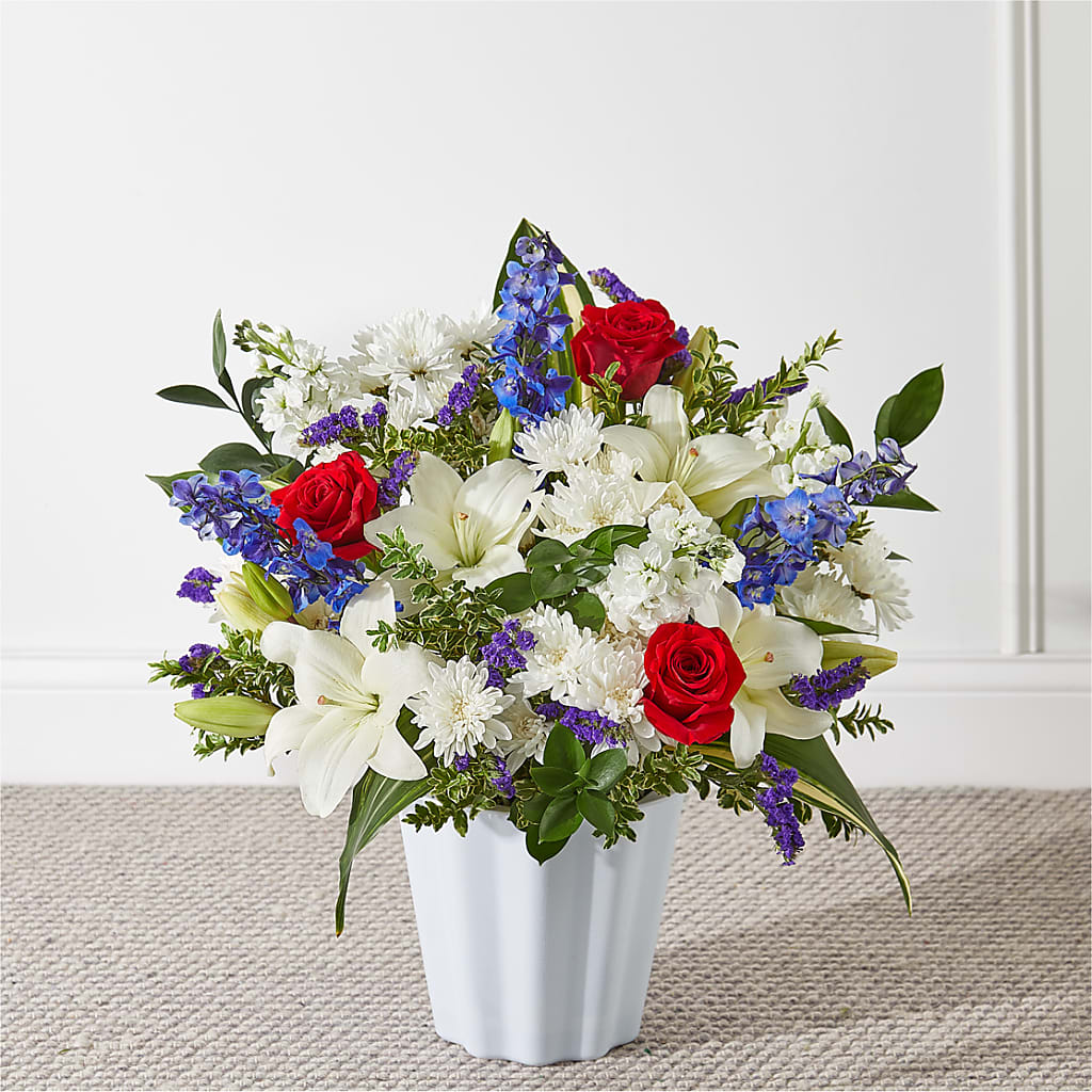 Consoled Floor Basket – Harpers House Of Flowers, Goldsboro NC