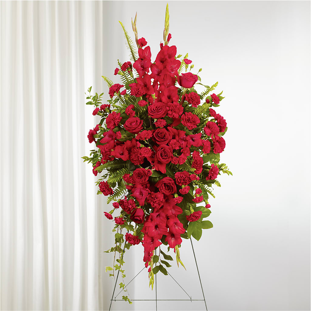 From the Heart Standing Spray – Harpers House Of Flowers, Goldsboro NC